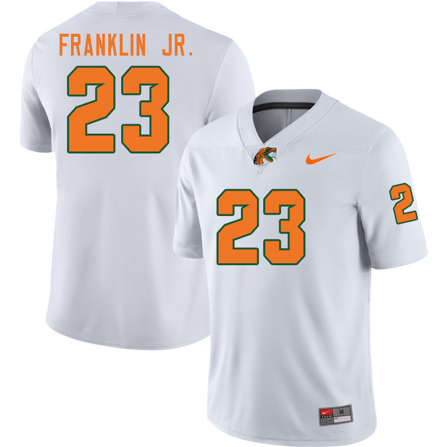 Florida A&M Rattlers #23 Thad Franklin Jr. College Football Jerseys,Uniforms-White